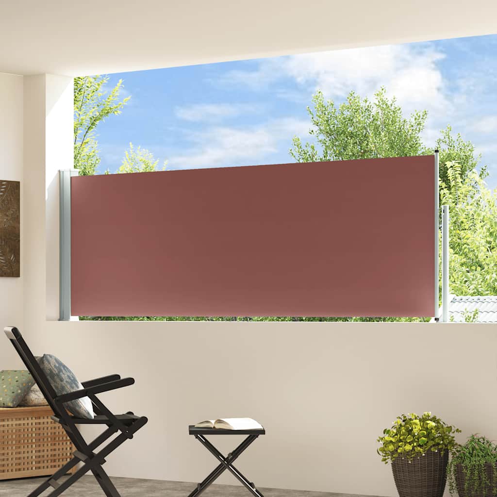 Vidaxl Garden Bildschirm ausziehbar 100x300 cm braun
