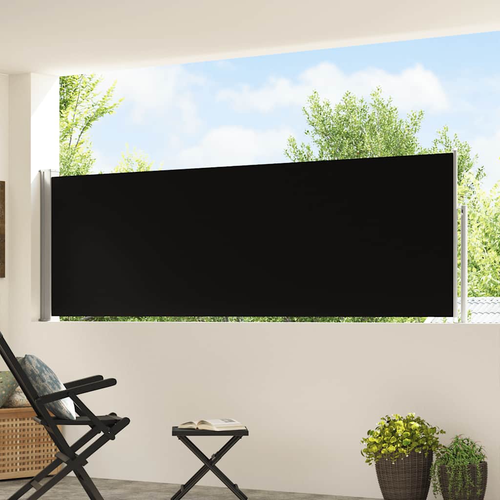 Vidaxl Garden Bildschirm ausziehbar 100x500 cm Schwarz