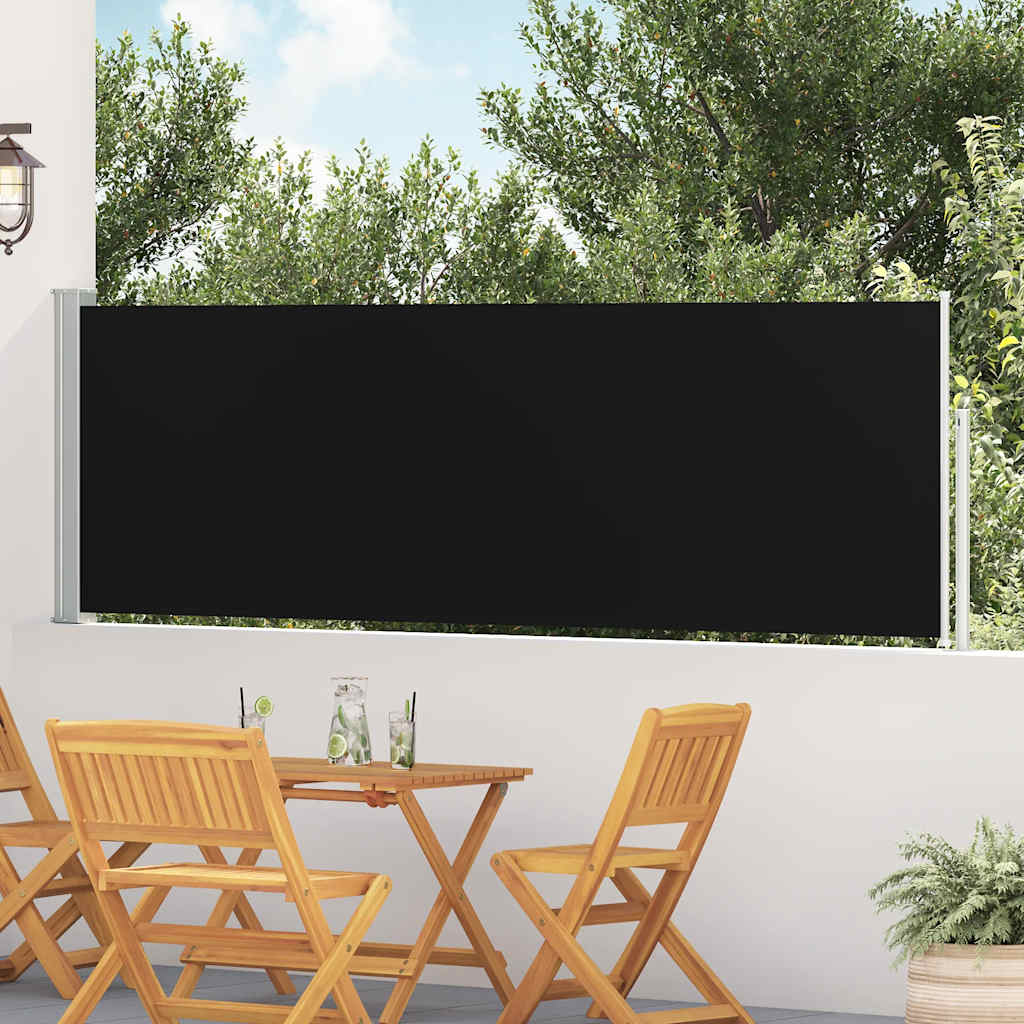 Vidaxl Garden Bildschirm ausziehbar 100x500 cm Schwarz