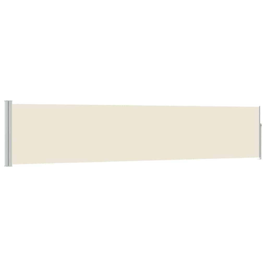 Vidaxl Gartenbildschirm ausziehbar 100x500 cm Creme
