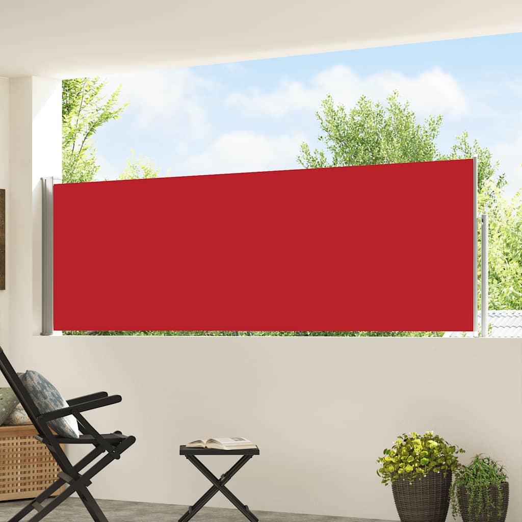 Vidaxl Garden Bildschirm ausziehbar 100x500 cm rot