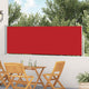 Vidaxl Garden Bildschirm ausziehbar 100x500 cm rot