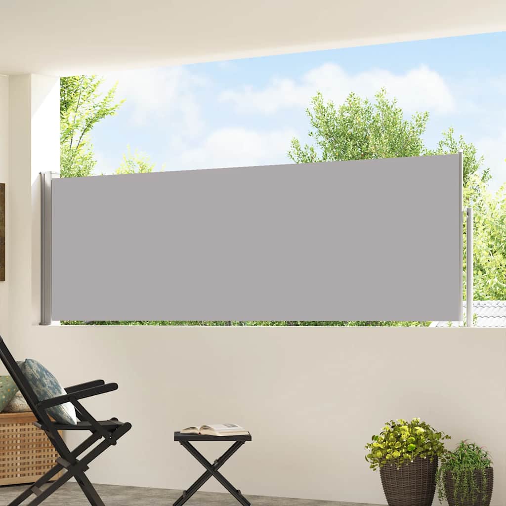 Vidaxl Garden Bildschirm ausziehbar 100x500 cm Grau