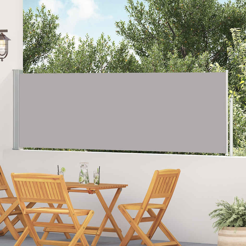 Vidaxl Garden Bildschirm ausziehbar 100x500 cm Grau