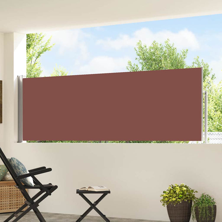 Vidaxl Garden Bildschirm ausziehbar 100x500 cm braun