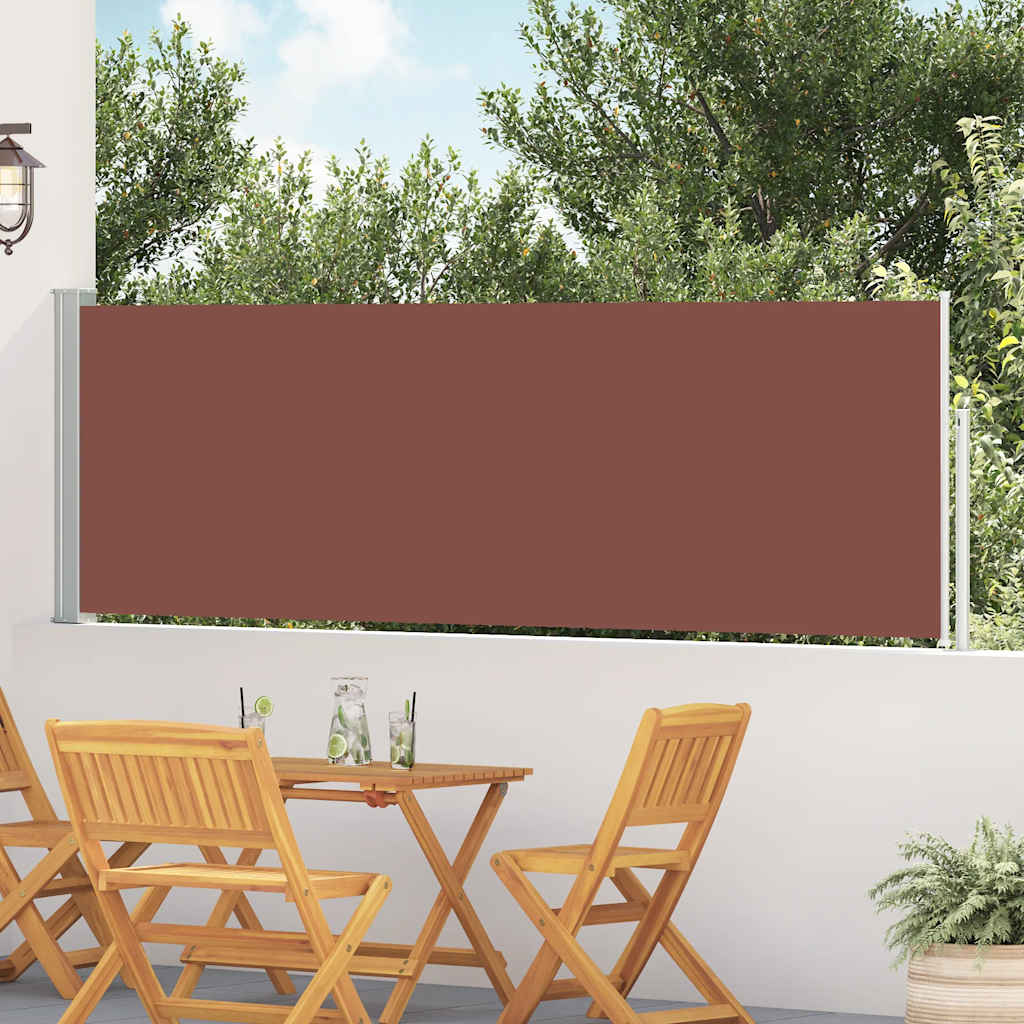 Vidaxl Garden Bildschirm ausziehbar 100x500 cm braun