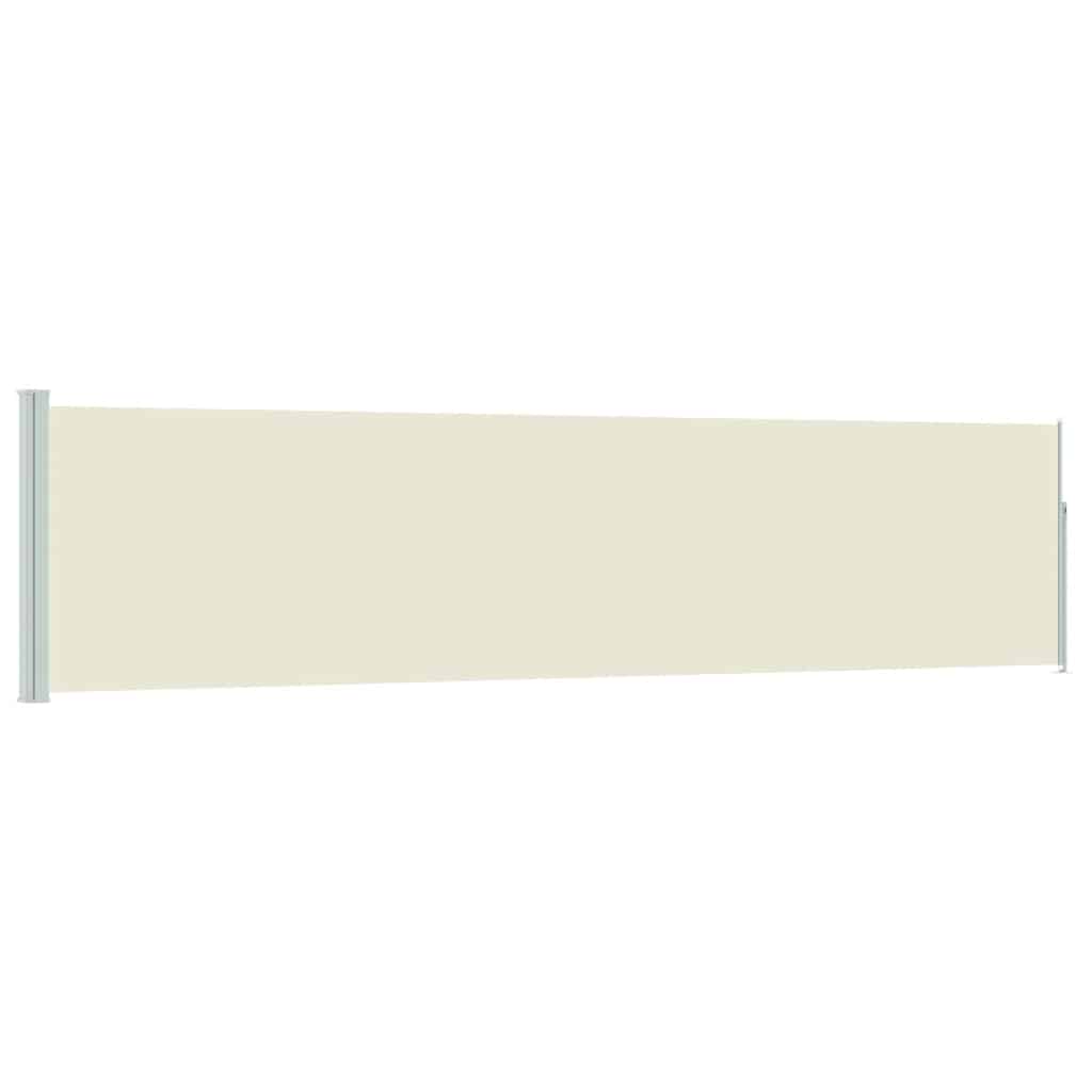 Vidaxl Garden Screen ausziehbar 120 x 500 cm Creme