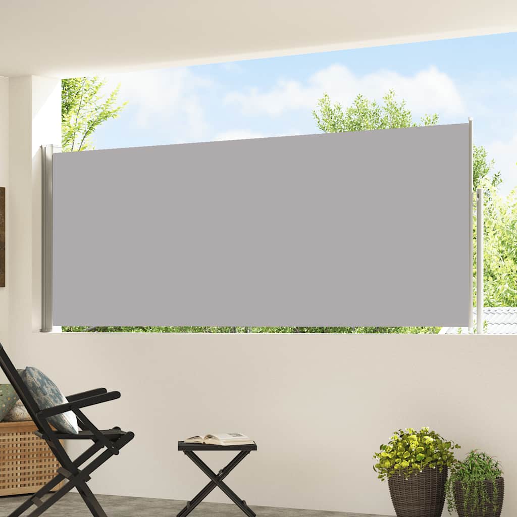 Vidaxl Garden Screen ausziehbar 120 x 500 cm Grau