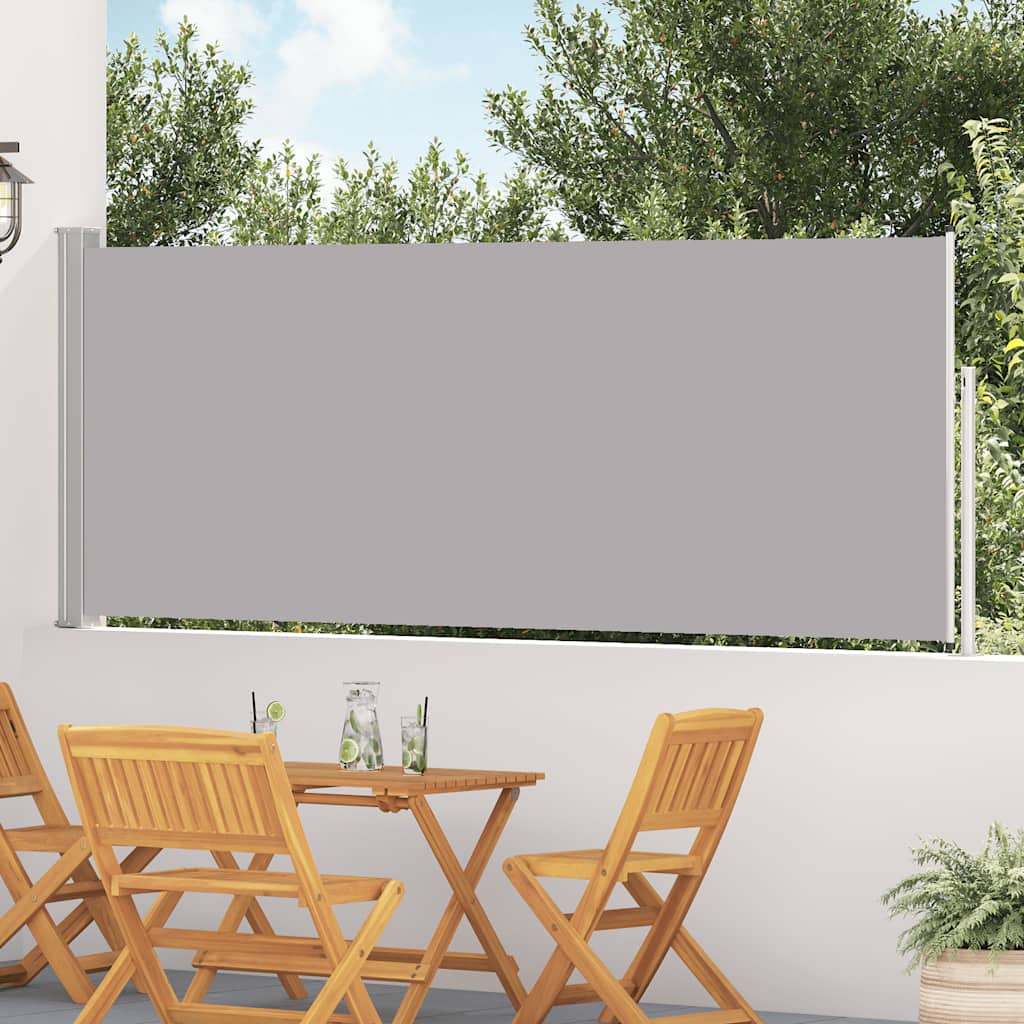 Vidaxl Garden Screen ausziehbar 120 x 500 cm Grau