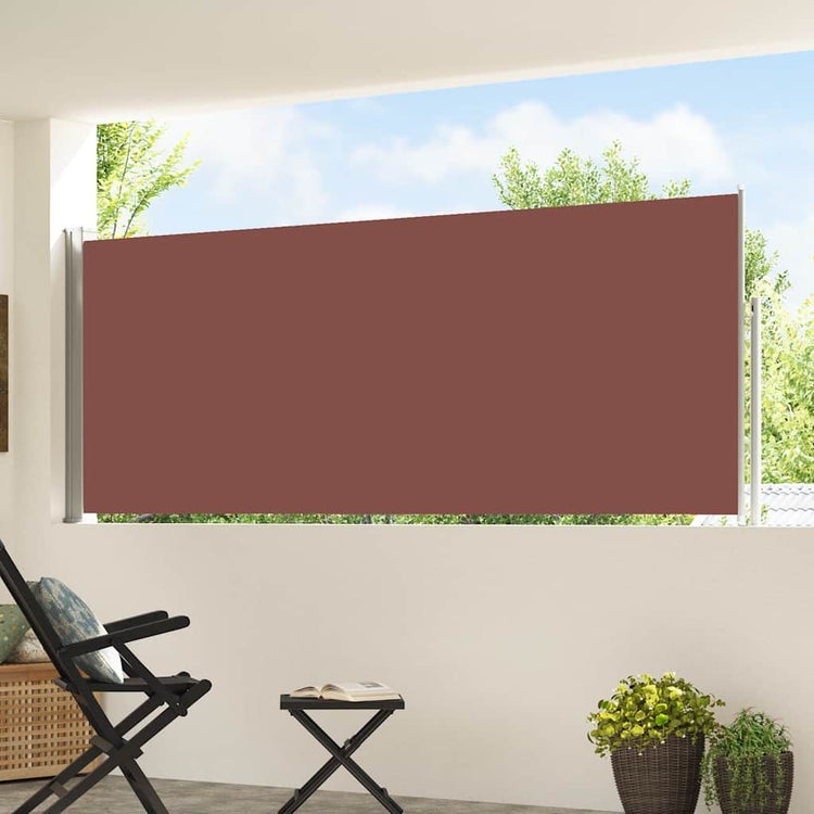 Vidaxl Garden Bildschirm ausziehbar 120 x 500 cm Braun