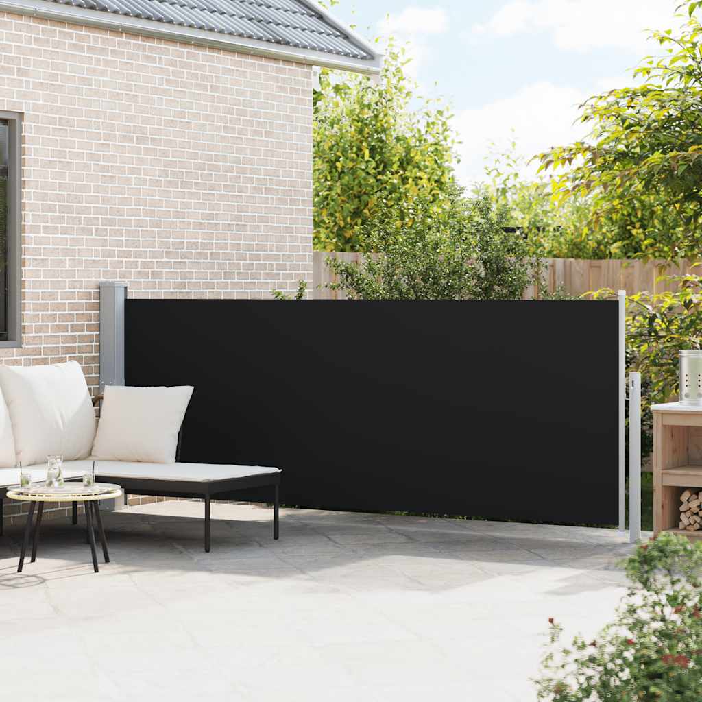 Vidaxl Gartenbildschirm ausziehbar 140 x 500 cm Schwarz