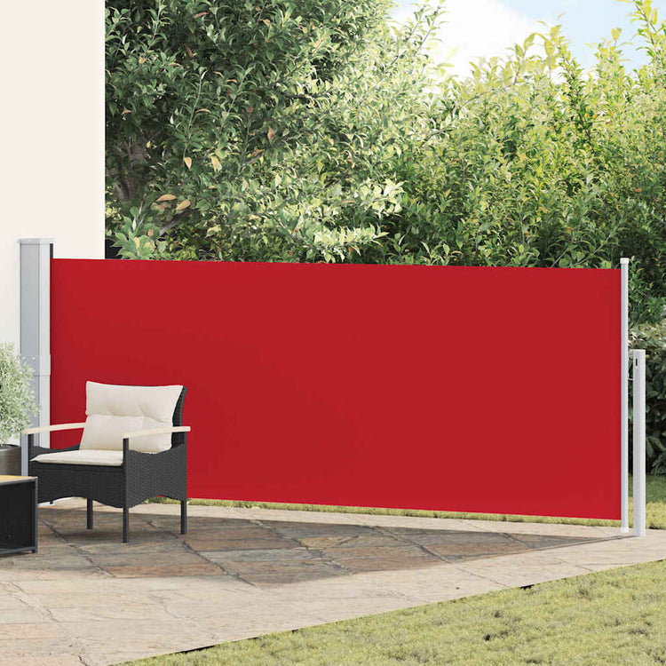 Vidaxl Garden Bildschirm ausziehbar 140 x 500 cm rot