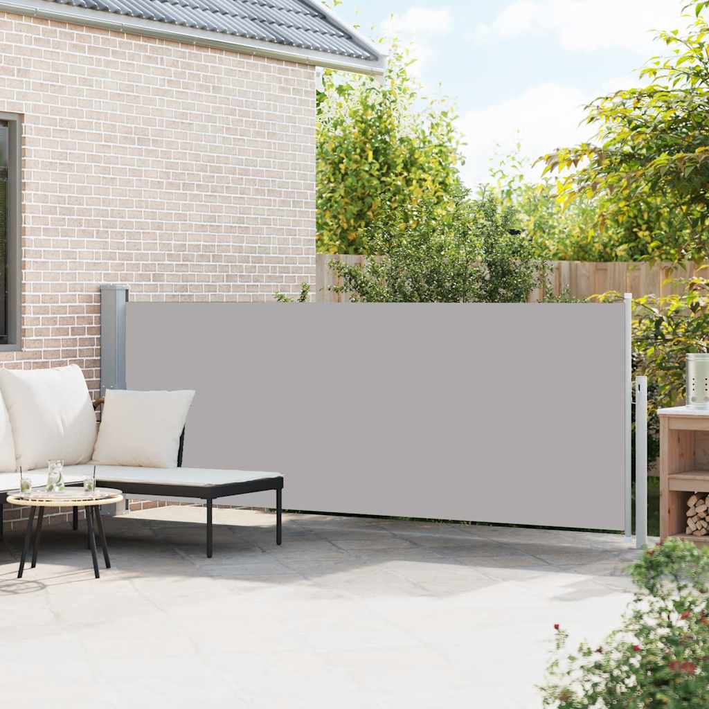Vidaxl Garden Bildschirm ausziehbar 140 x 500 cm Grau