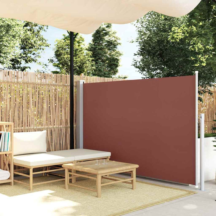 Vidaxl Garden Bildschirm ausziehbar 140 x 500 cm Braun