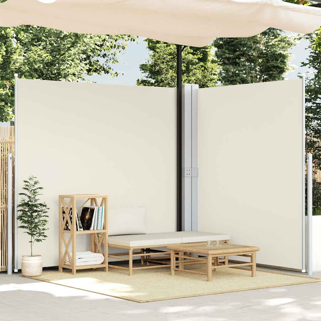 Vidaxl Garden Bildschirm Excedable Double 170x600 cm Creme