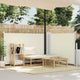 VIDAXL -Windschutzscheibe ausziehbar 120x1000 cm Creme