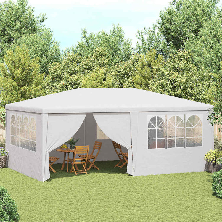 Vidaxl -Partyzelt mit Seitenwänden Professional 90 g m² 4x6 m Weiß