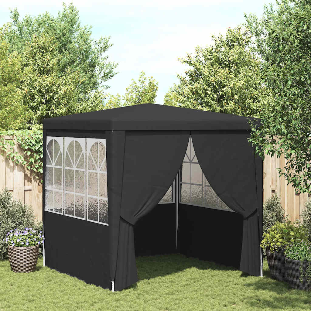 Vidaxl -Partyzelt mit Seitenwänden Professional 90 g m² 2x2 m Anthrazit