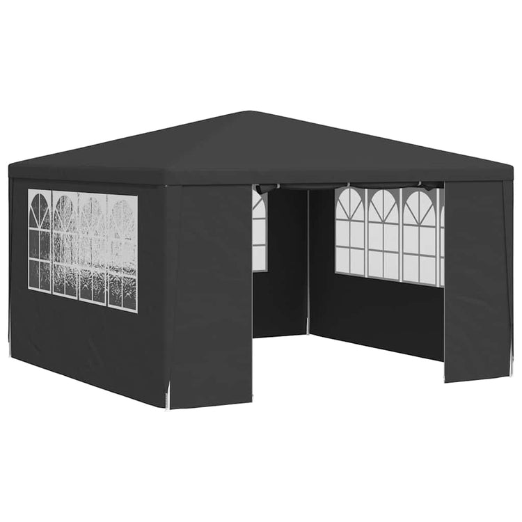 Vidaxl -Partyzelt mit Seitenwänden Professional 90 g m² 4x4 m Anthrazit