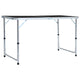 VIDAXL Camping Tabelle zusammenklappbar 120 x 60 cm Aluminiumgrau