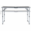 VIDAXL Camping Tabelle zusammenklappbar 120 x 60 cm Aluminiumgrau