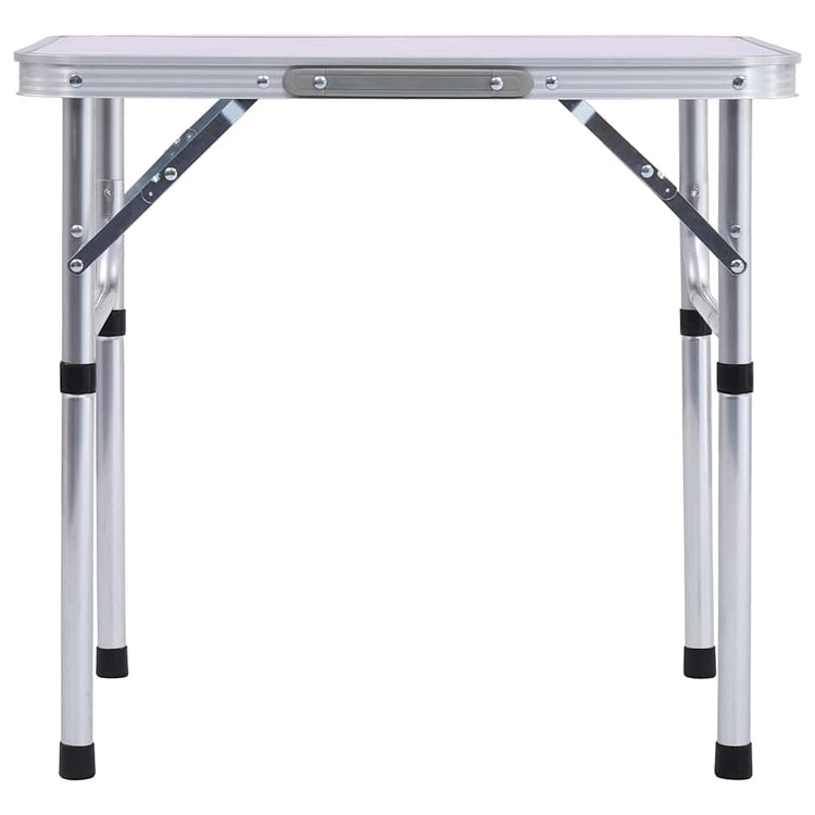 Vidaxl Camping Tabelle zusammenklappbar 60x45 cm Aluminium Weiß