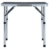 Vidaxl Camping Tabelle zusammenklappbar 60 x 45 cm Aluminiumgrau - afbeelding 2