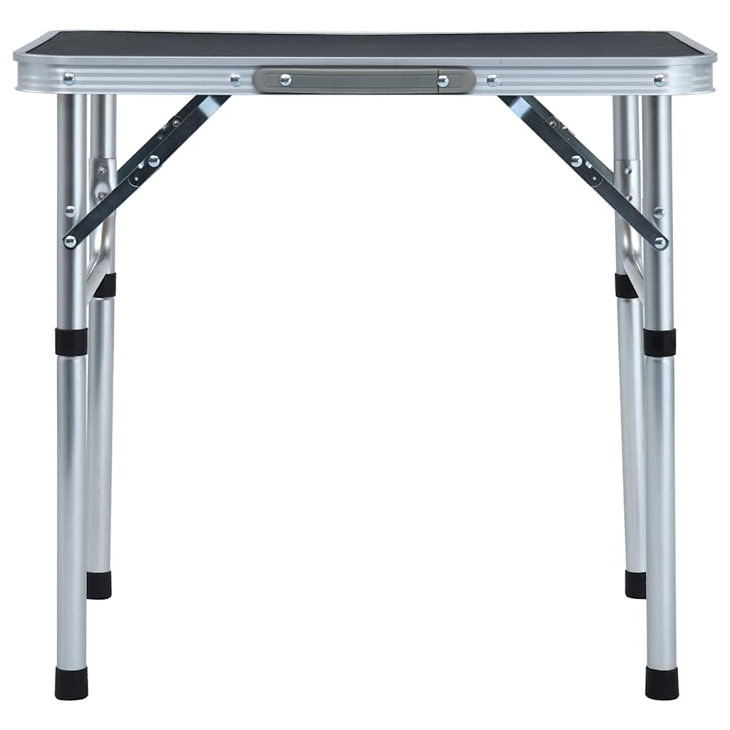 Vidaxl Camping Tabelle zusammenklappbar 60 x 45 cm Aluminiumgrau