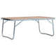 VIDAXL Camping Table zusammenklappbar 60 x 40 cm Aluminiumbraun