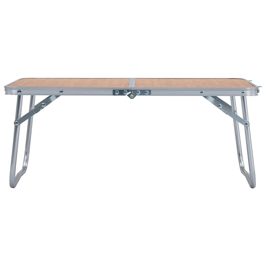 VIDAXL Camping Table zusammenklappbar 60 x 40 cm Aluminiumbraun