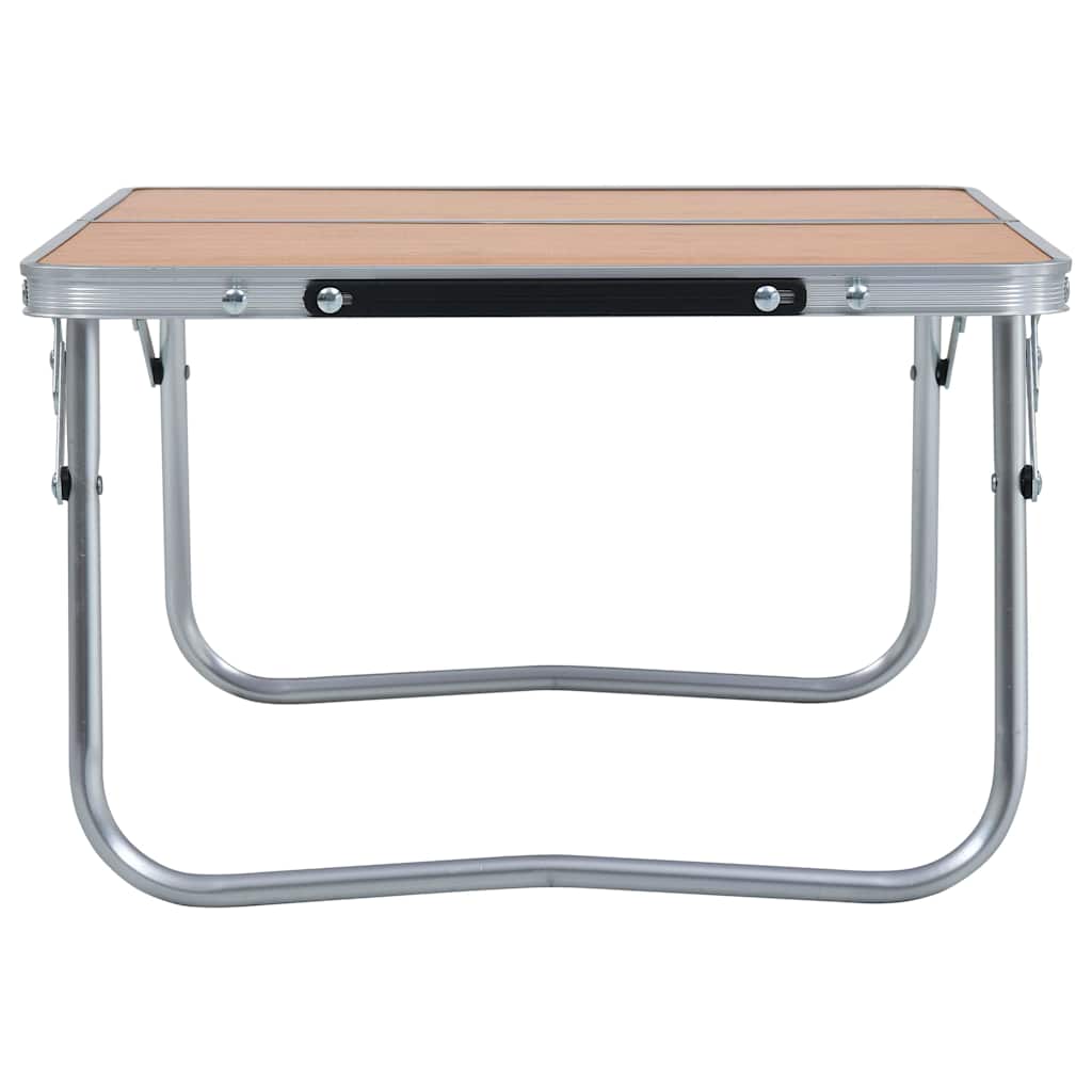 VIDAXL Camping Table zusammenklappbar 60 x 40 cm Aluminiumbraun