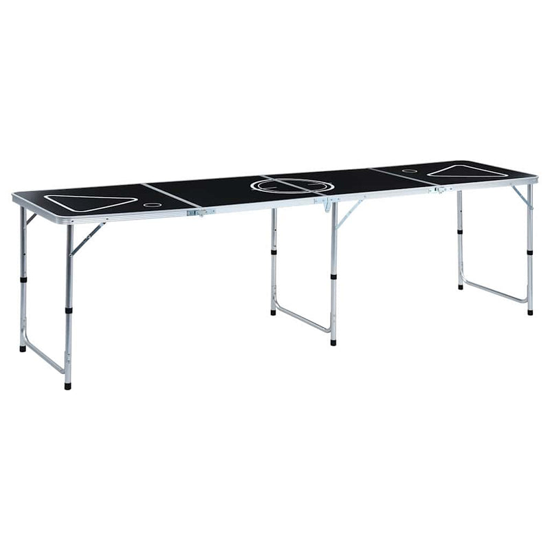 Vidaxl Bier -Pong -Tisch faltbar 240 cm schwarz