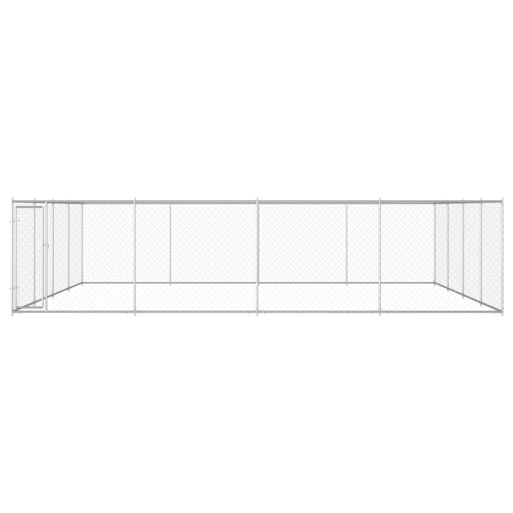 VIDAXL -Hundezwinger für außen 760 x 760 x 185 cm verzinkter Stahl