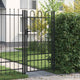 Vidaxl -Anschluss mit gebogenem Top nur 1x1,75 m Stahlschwarz