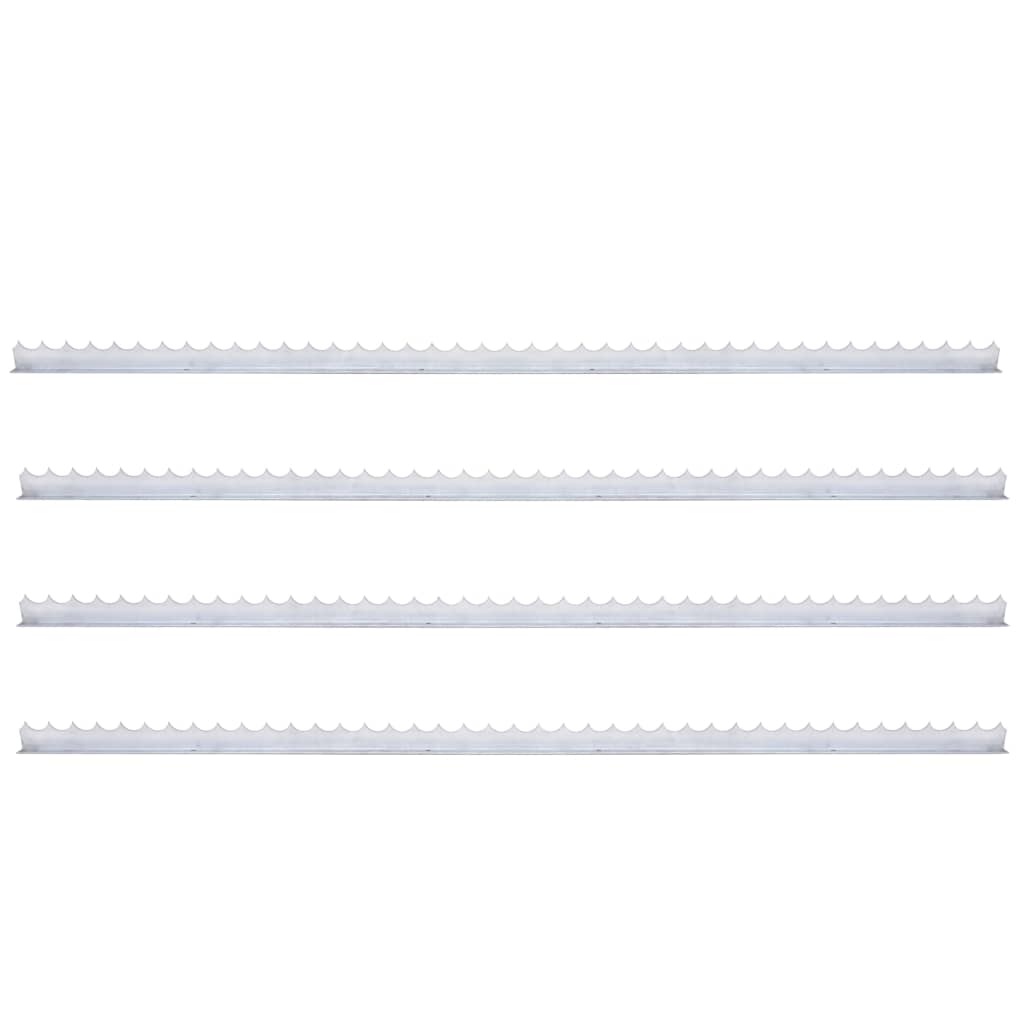 Vidaxl -Wandspikes 4 Stcs 1 M verzinkte Stahl