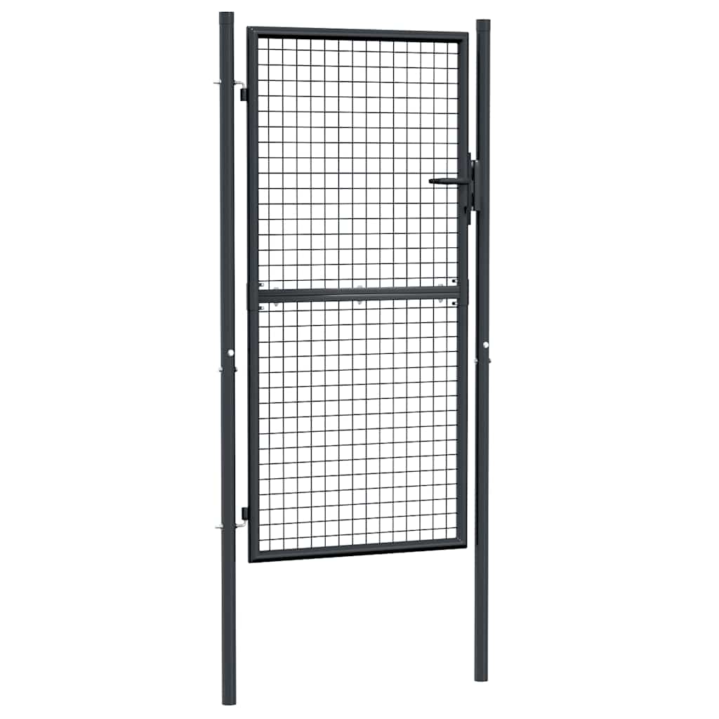 Vidaxl Gaaspoort 100x255 cm verzinkter Stahlgrau grau
