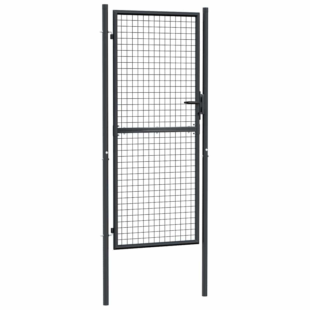 Vidaxl Gaaspoort 100x250 cm verzinkter Stahlgrau