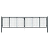 Vidaxl Gaaspoort 400x125 cm verzinkter Stahlgrau grau