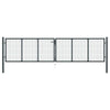 Vidaxl Gaaspoort 400x150 cm verzinkter Stahl grau