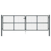 Vidaxl Gaaspoort 400x175 cm verzinkter Stahlgrau grau