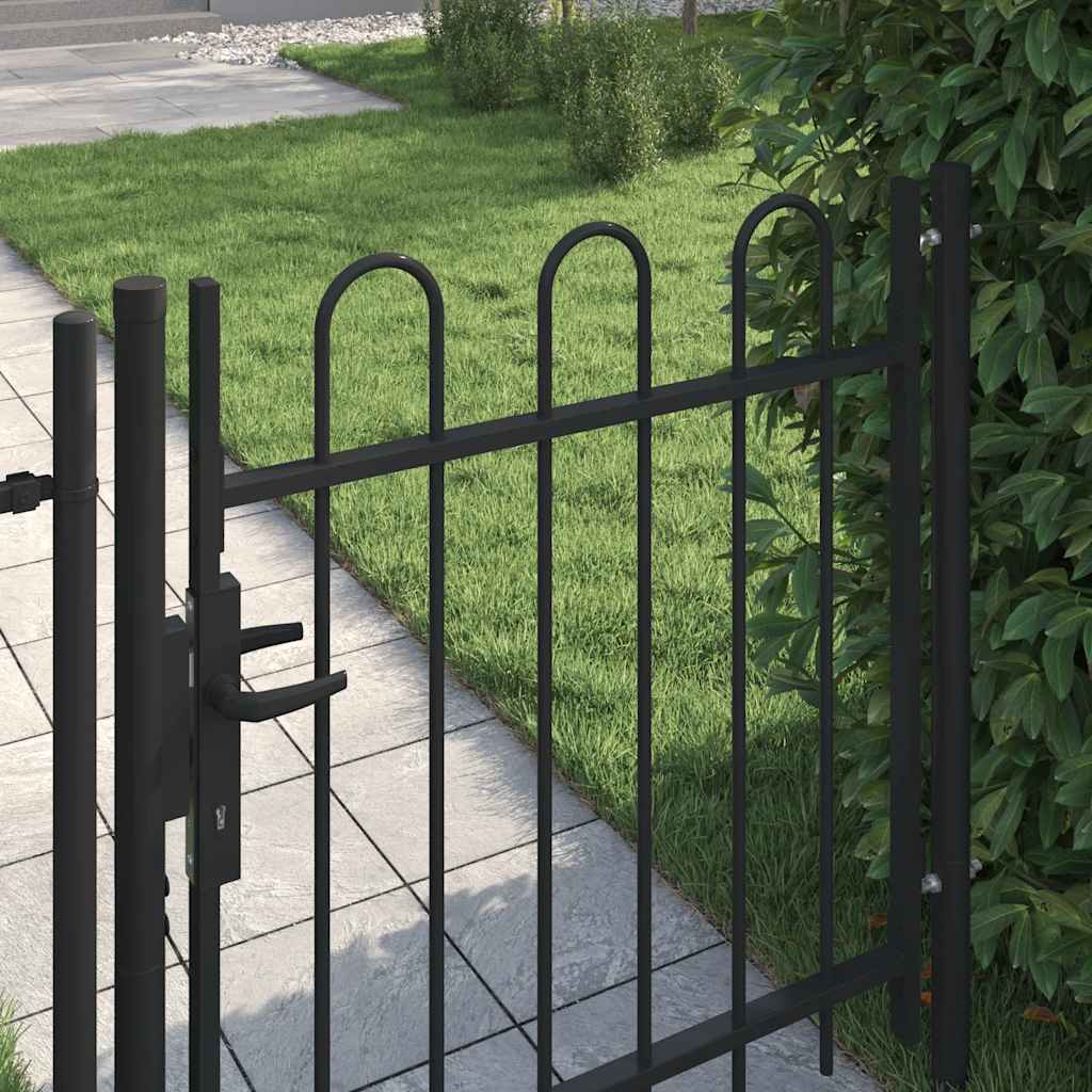 Vidaxl -Anschluss mit gebogenem Oberteil nur 1x1 M Stahl schwarz