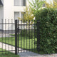 VIDAXL -Anschluss mit spitzen Oberteil nur 1x1,2 M Stahlschwarz