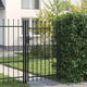 VIDAXL -Anschluss mit spitzen Oberteil nur 1x1,5 m Stahlschwarz