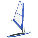 Vidaxl Stand-up-Paddleboard mit Segelset Blau und Weiß aufblasbar - afbeelding 1