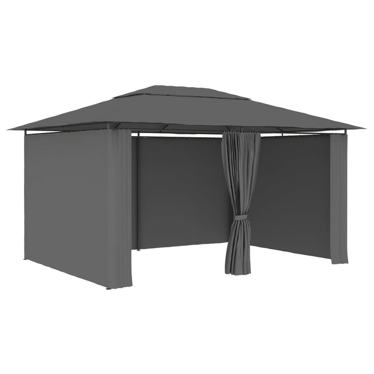 Vidaxl Gartenpavillon mit Vorhängen 4x3 m Anthrazit