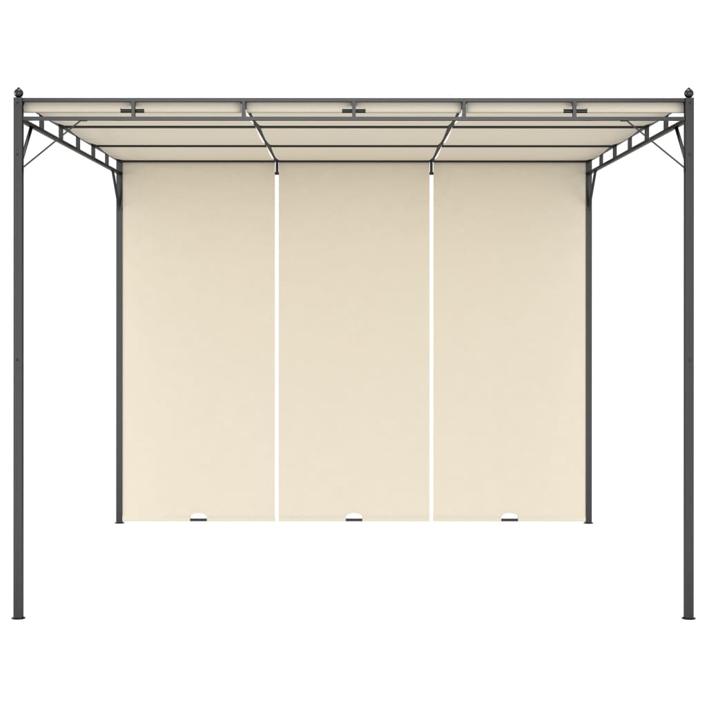 Vidaxl Garden Practor mit Seitenvorhang 3x3x2,25 m Creme
