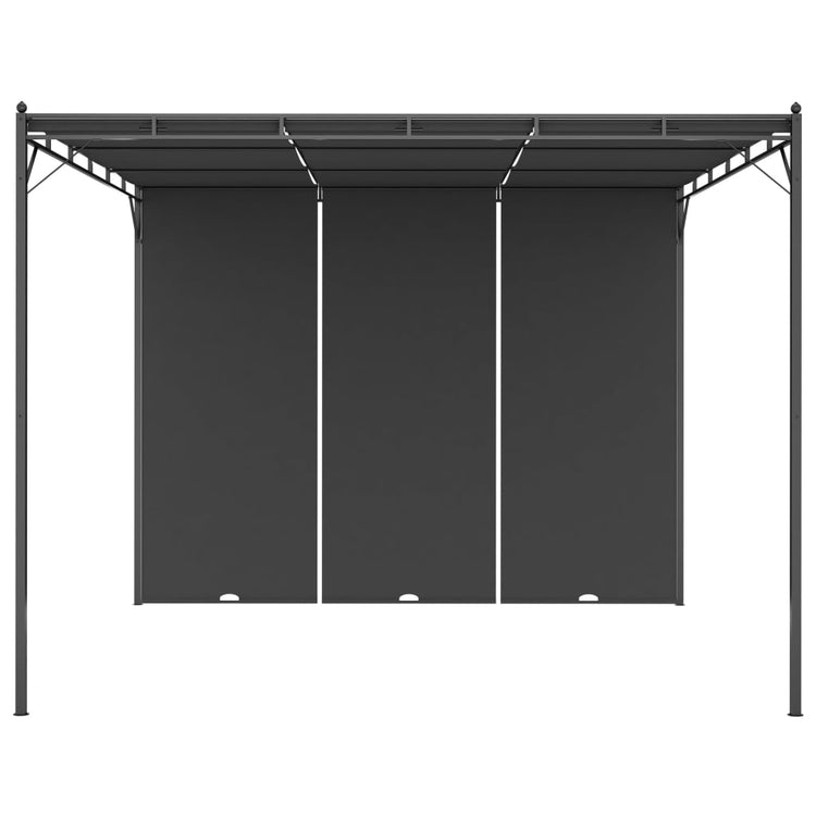 Vidaxl Garden Practor mit Seitenvorhang 3x3x2,25 m Anthrazit