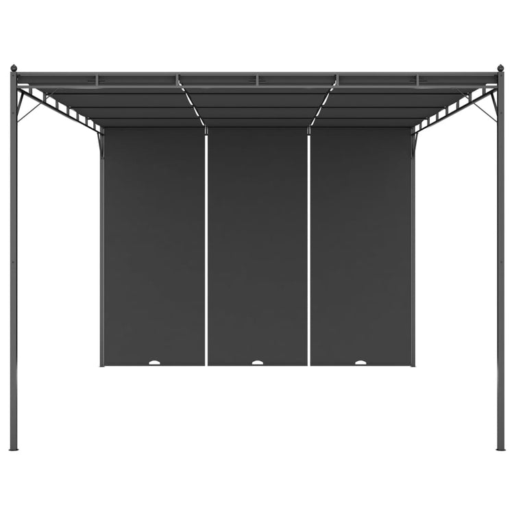 Vidaxl Garden Practor mit Seitenvorhang 4x3x2,25 m Anthrazit