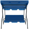 Vidaxl rockige Bank 170x110x153 cm Stoff dunkelblau