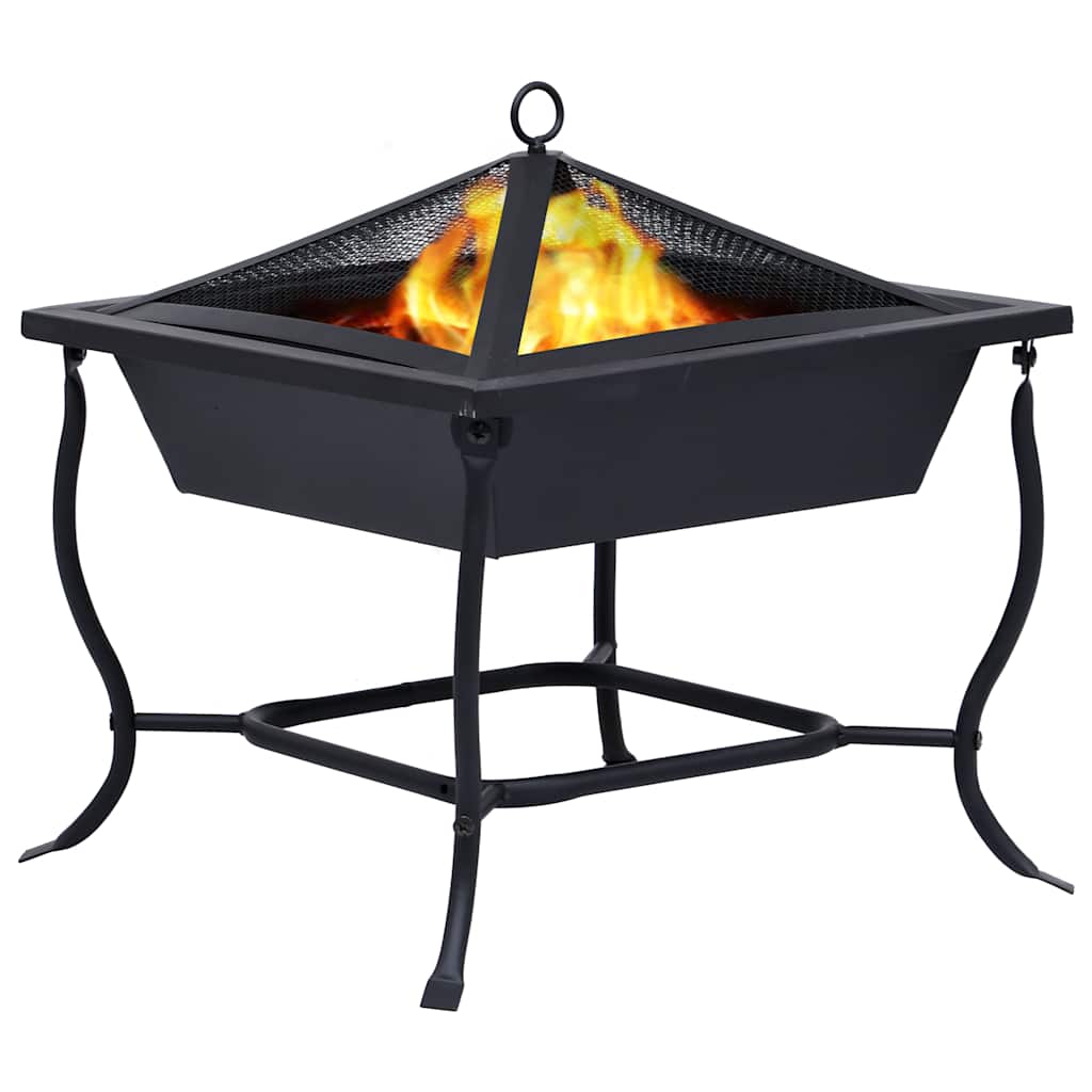 Vidaxl -Kamin 42x42x45 cm Stahlschwarz